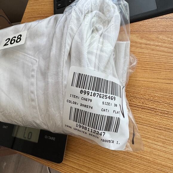 J.Crew '96 Denim Trouser Jean WMNS 30 White High Rise Wide Leg Stretchy Zip Fly - Picture 8 of 8